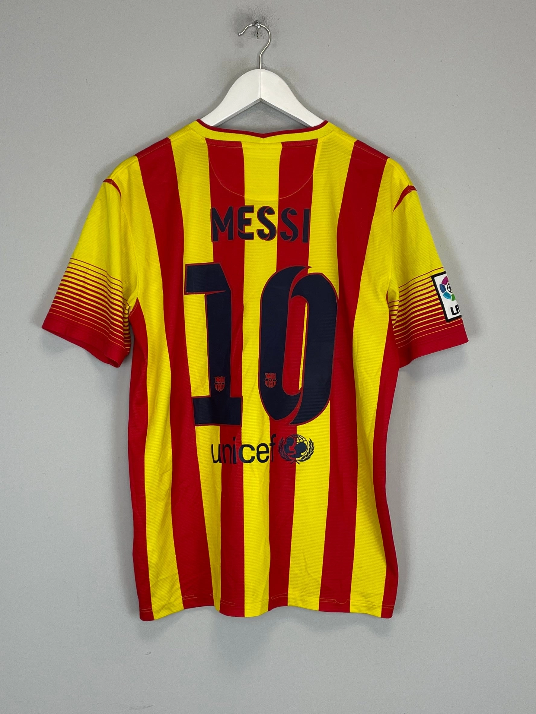 Easy Movement Static Resistant Fabric 2013/14 BARCELONA MESSI #10 AWAY SHIRT (M) NIKE