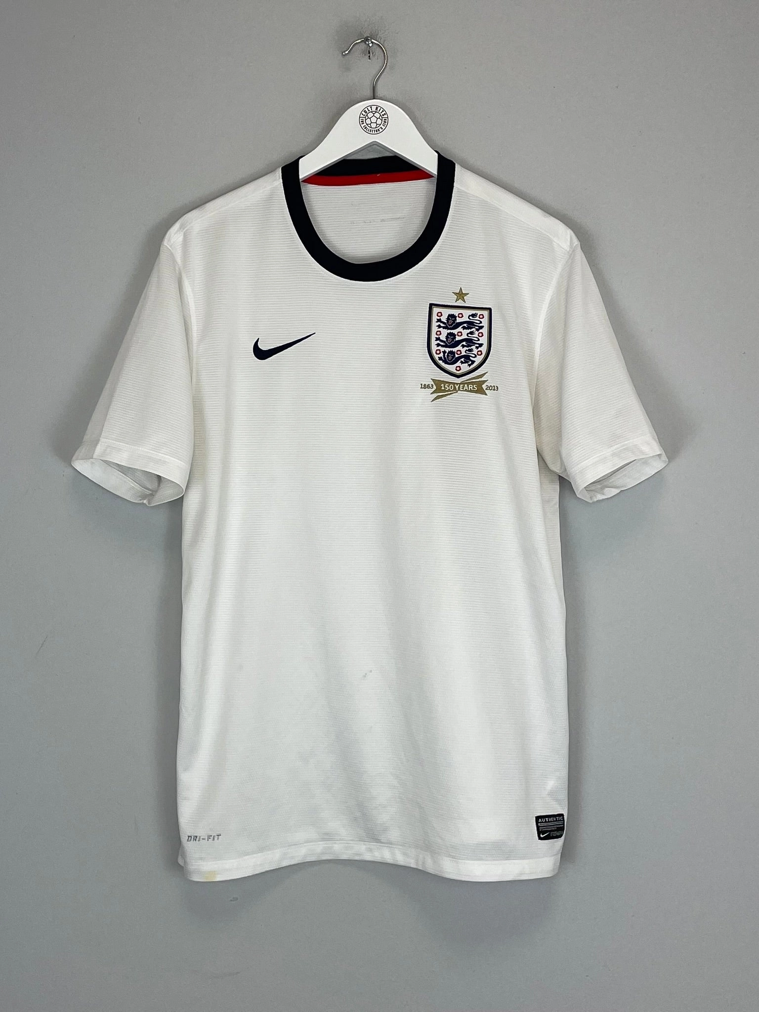 Training Ready Sustainable Dye Method 2013/14 ENGLAND *150 YEARS* HOME SHIRT (L) NIKE