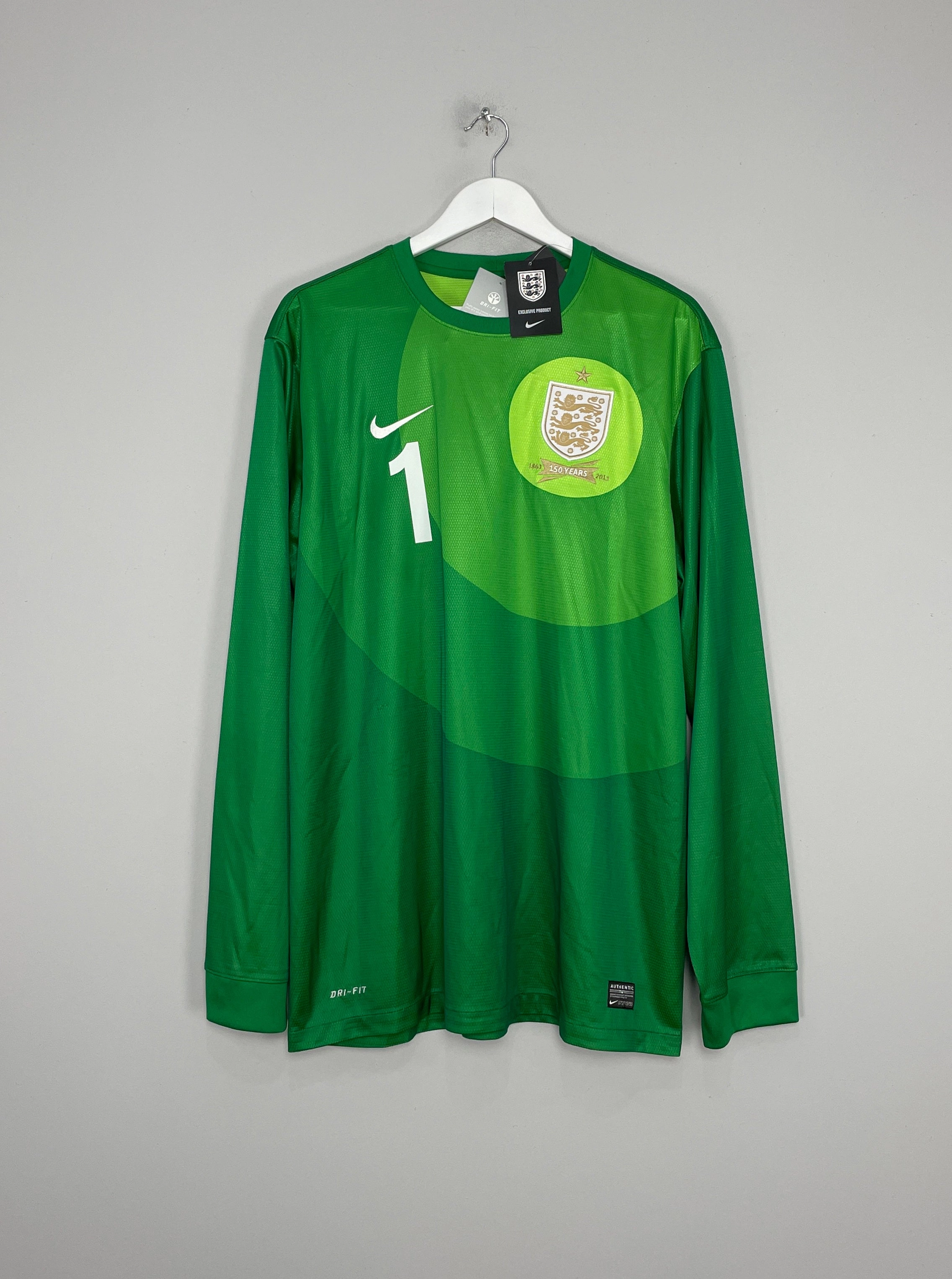 gear up Active Motion 2013/14 ENGLAND HART #1 *150 YEARS* BNWT GK SHIRT (XL) NIKE