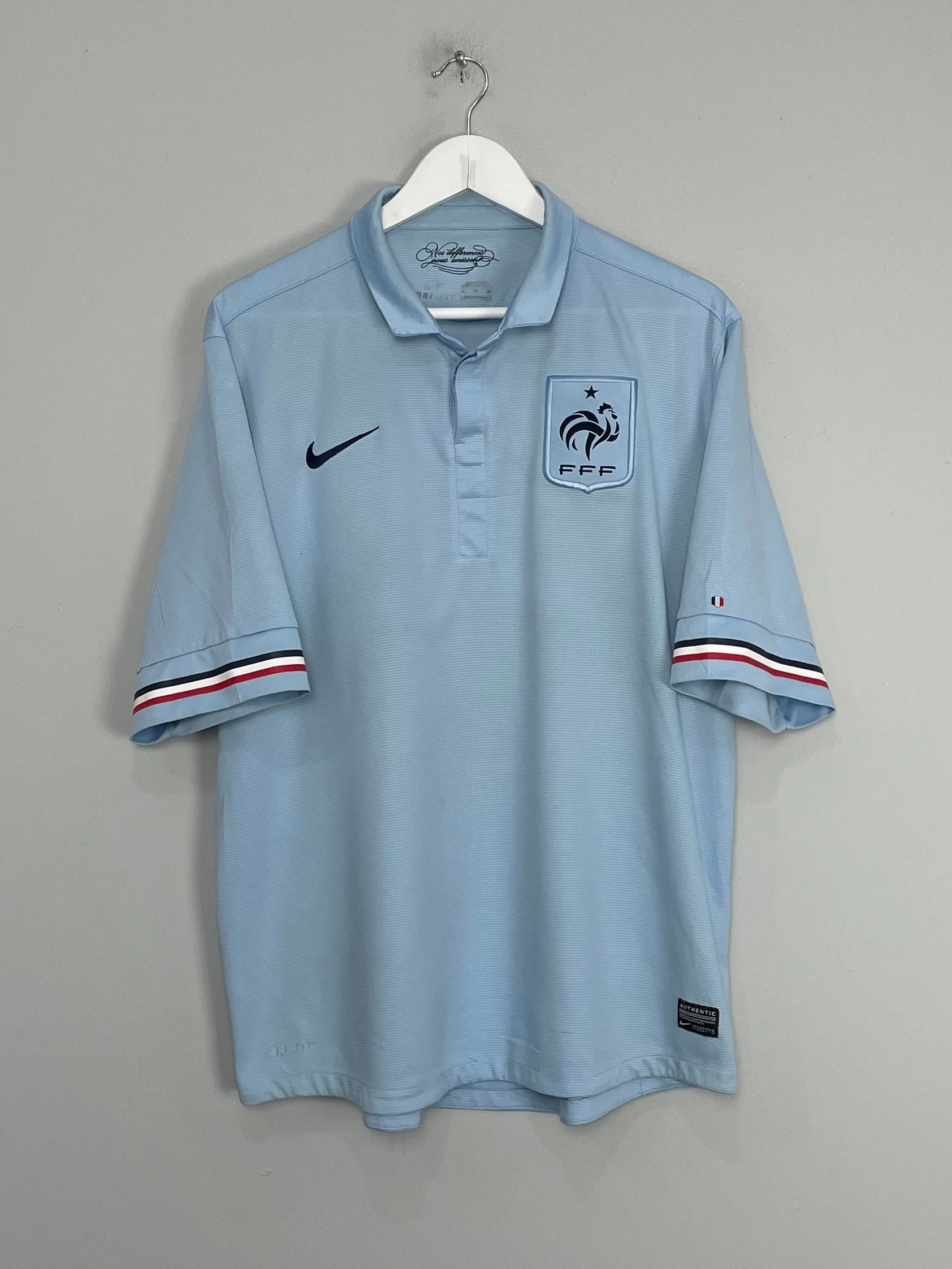 2013/14 FRANCE AWAY SHIRT (XL) NIKE Breath Fit Double Layered Edge Reinforcement
