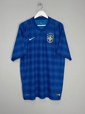 2014/15 BRAZIL AWAY SHIRT (XXL) NIKE Flex Ribbed Cuffs Speed Comfort