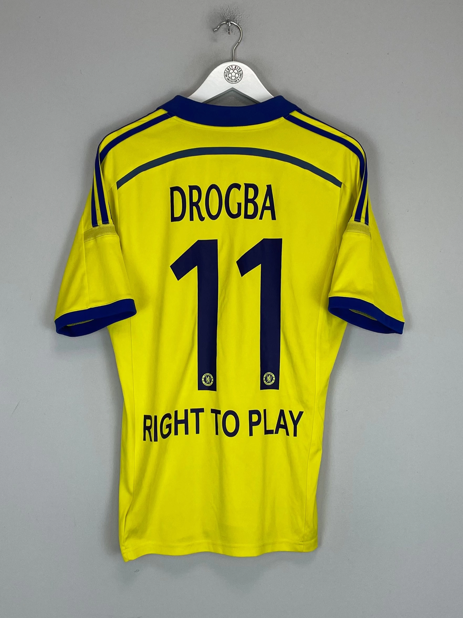 Reinforced Neckline 2014/15 CHELSEA DROGBA #11 AWAY SHIRT (M) ADIDAS