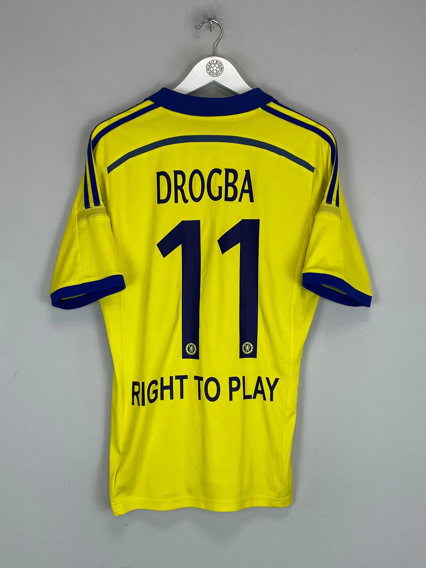 Non Restrictive Mobility Cut Effortless Fit 2014/15 CHELSEA DROGBA #11 AWAY SHIRT (M) ADIDAS