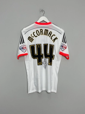 Tubular Body Mapping Reinforced Neckline 2014/15 FULHAM MCCORMACK #44 *MATCH ISSUE   SIGNED* HOME SHIRT (M) ADIDAS