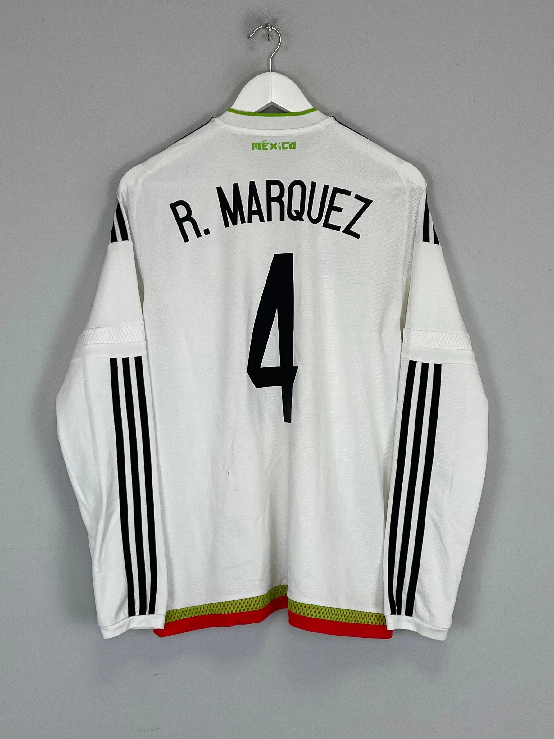 Casual Fit 2014/15 MEXICO R.MARQUEZ #4 L/S AWAY SHIRT (M) ADIDAS