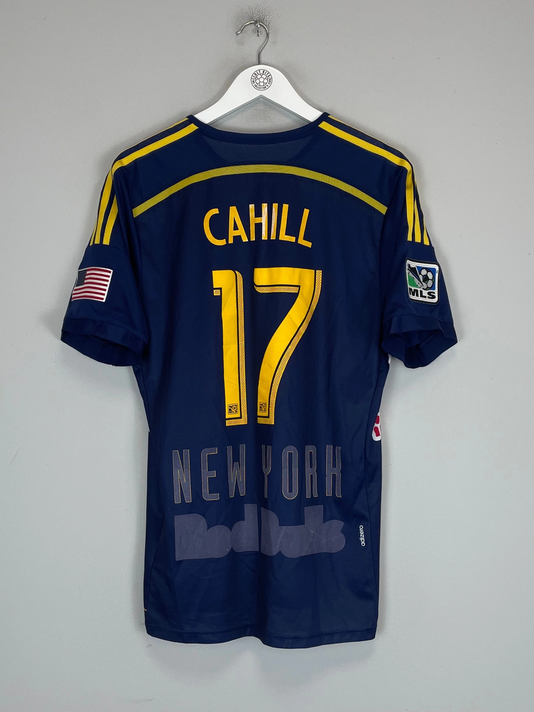 Classic Feel Quick Touch 2014/15 NEW YORK RED BULLS CAHILL #17 *AUTHENTIC* AWAY SHIRT (L) ADIDAS