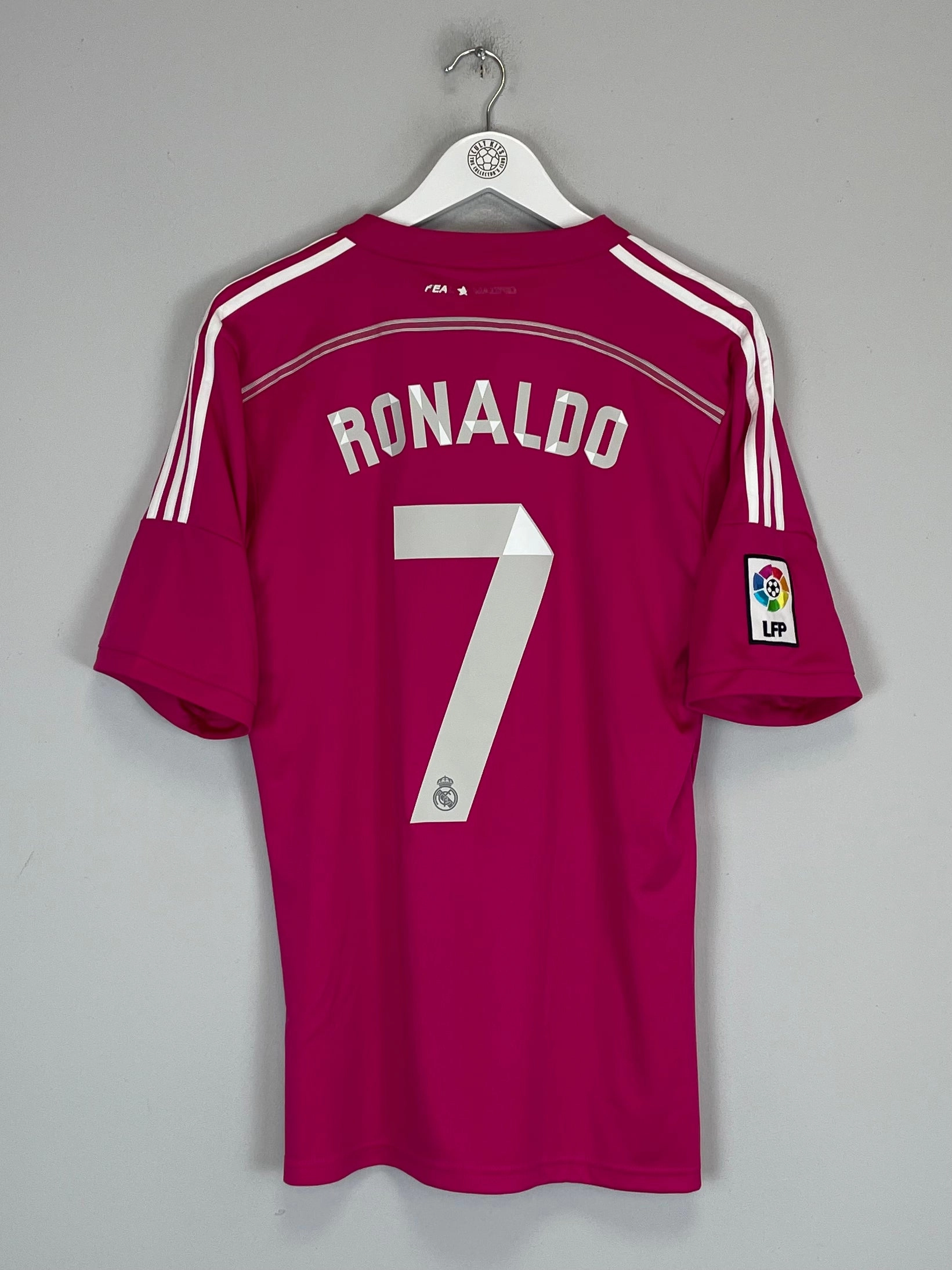 2014/15 REAL MADRID RONALDO #7 AWAY SHIRT (M) ADIDAS Performance Optimized Weave Quick Cool Material