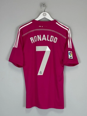 2014/15 REAL MADRID RONALDO #7 AWAY SHIRT (M) ADIDAS Performance Optimized Weave Quick Cool Material