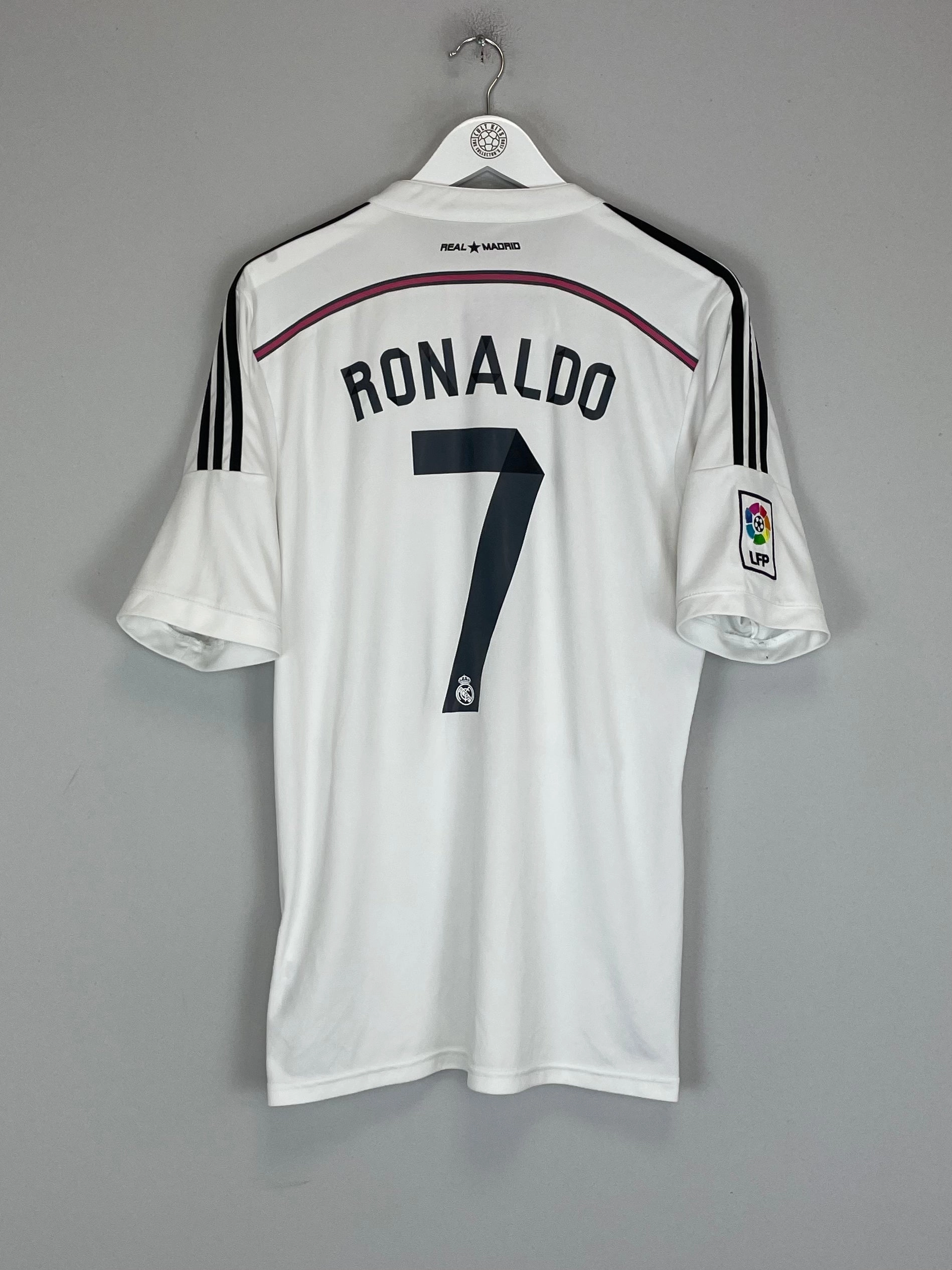 Mesh Detail Four Way Stretch Fabric 2014/15 REAL MADRID RONALDO #7 HOME SHIRT (L) ADIDAS