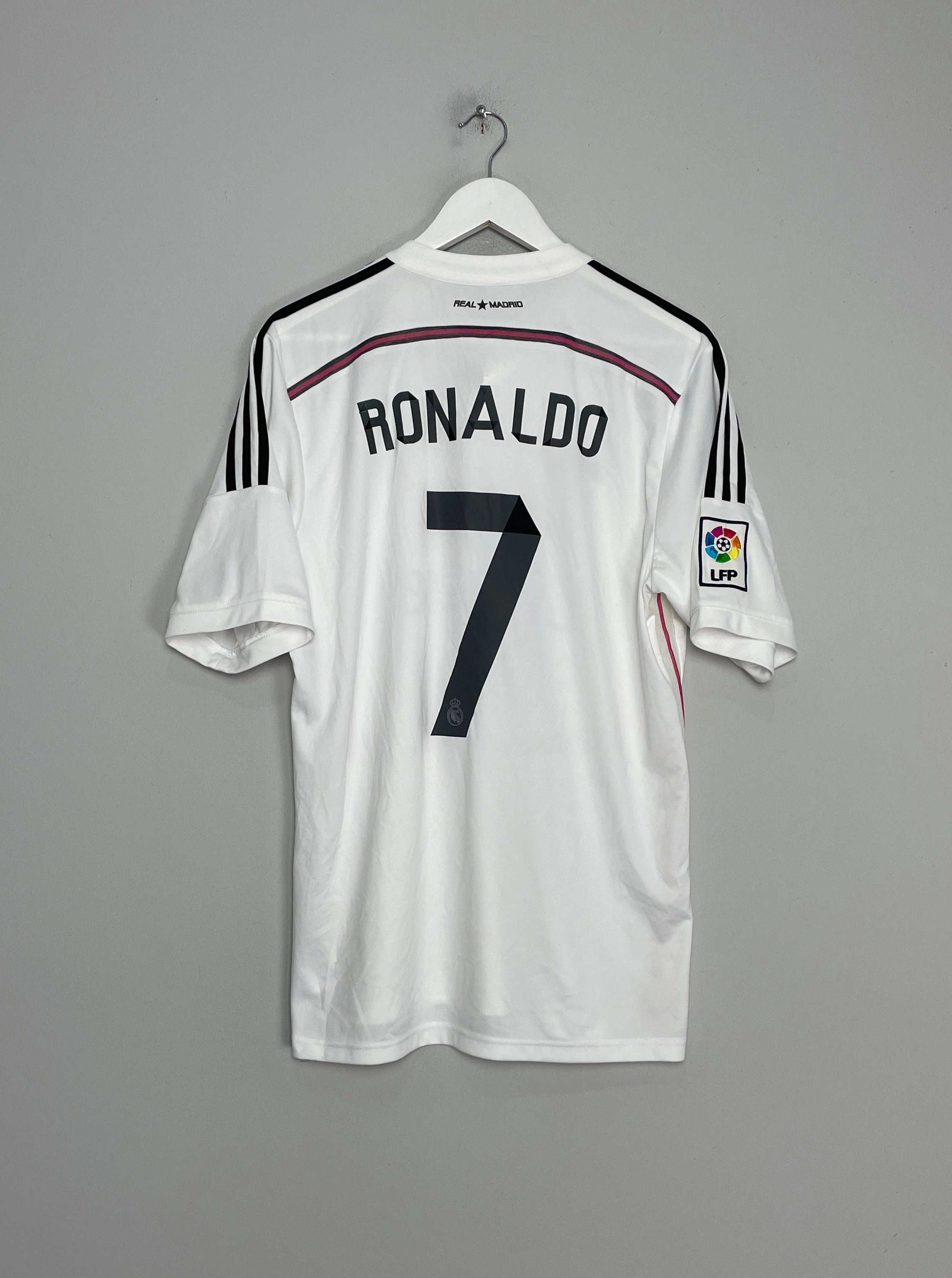 Grid Texture Fabric 2014/15 REAL MADRID RONALDO #7 HOME SHIRT (L) ADIDAS
