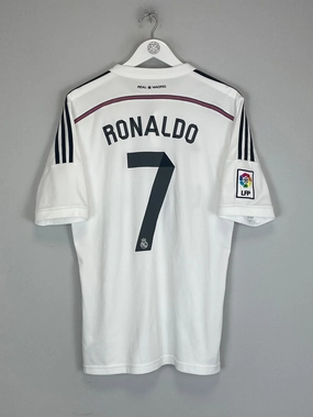 2014/15 REAL MADRID RONALDO #7 HOME SHIRT (M) ADIDAS Breathable knit Quick Release Fastening