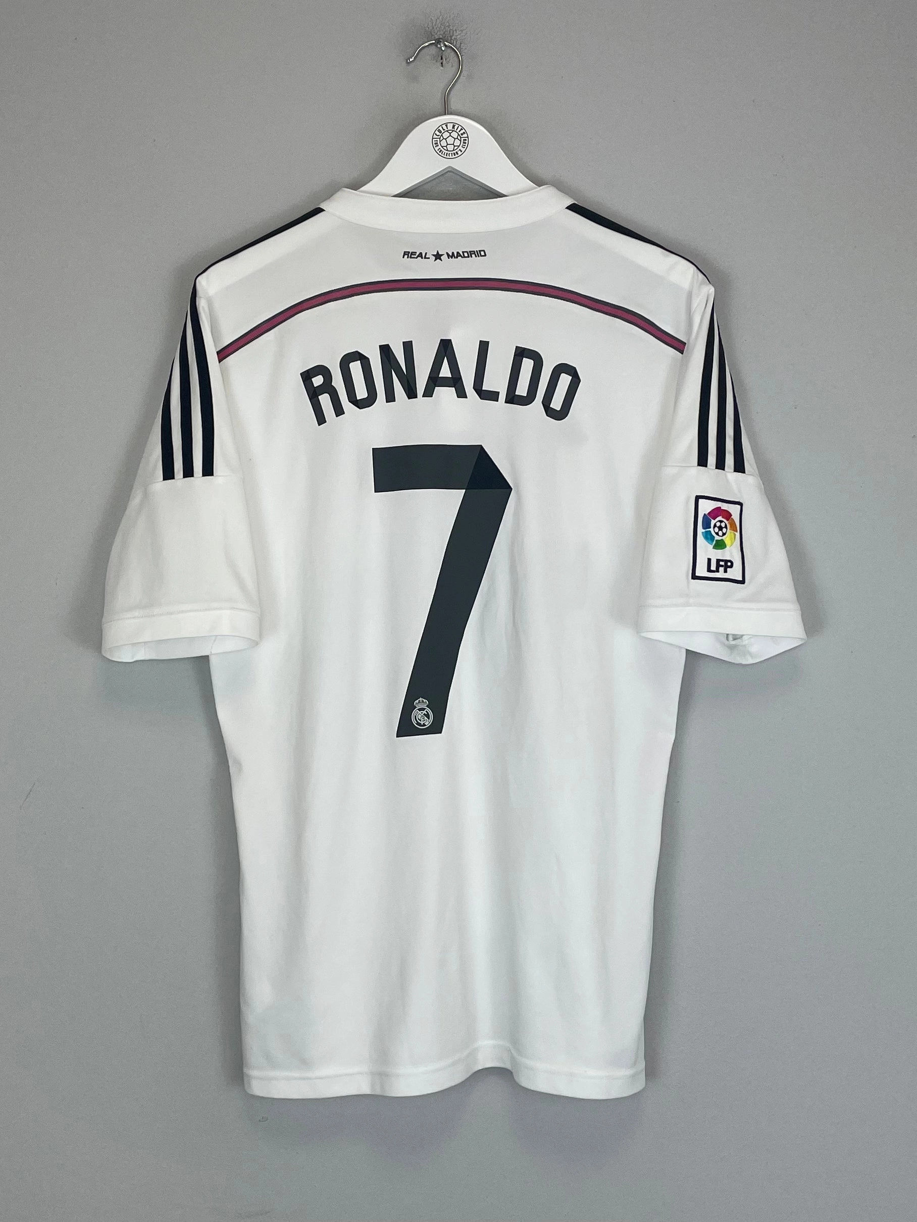 2014/15 REAL MADRID RONALDO #7 HOME SHIRT (M) ADIDAS Breathable knit Quick Release Fastening