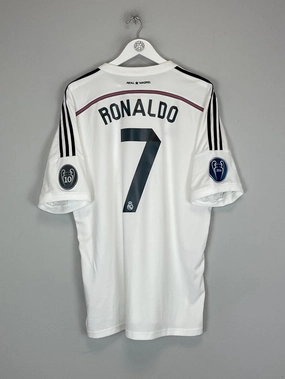 2014/15 REAL MADRID RONALDO #7 HOME SHIRT (XL) ADIDAS Soft Brushed Interior Moisture wicking