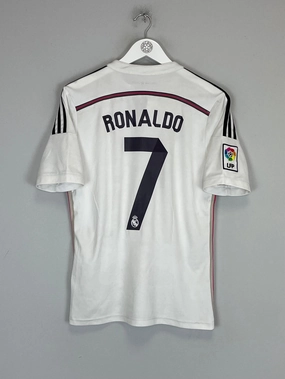 Anti Fade Technology Breathable Back Vents 2014/15 REAL MADRID RONALDO #7 HOME SHIRT (XL.KIDS) ADIDAS