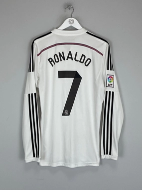 Performance Ready Double Stitched Seams 2014/15 REAL MADRID RONALDO #7 L/S HOME SHIRT (L) ADIDAS