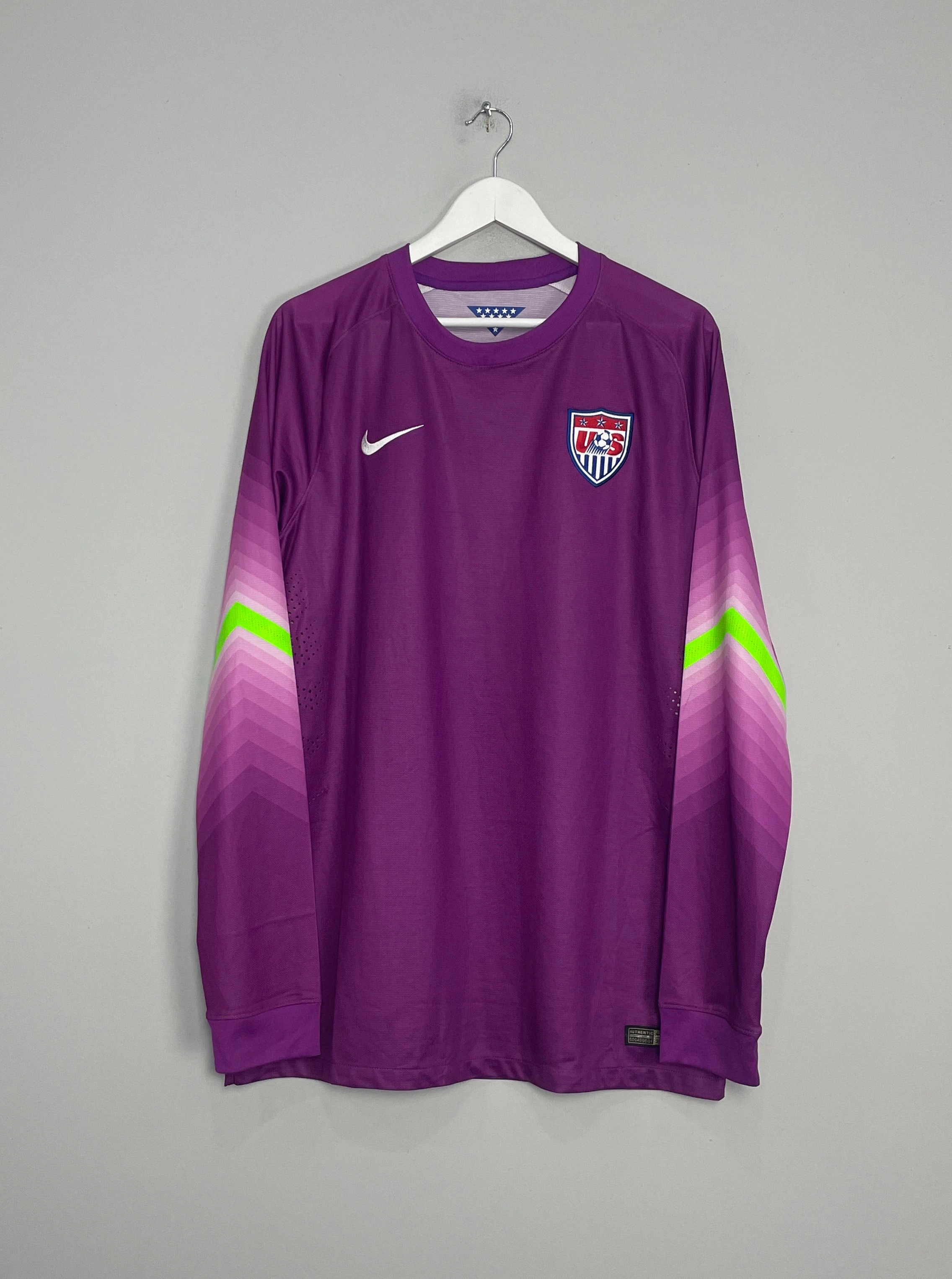 2014/15 USA *PLAYER ISSUE* GK SHIRT (XL) NIKE Sporty Look