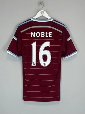 Bold Colorway Moisture Wicking Fabric 2014/15 WEST HAM NOBLE #16 HOME SHIRT (M) ADIDAS