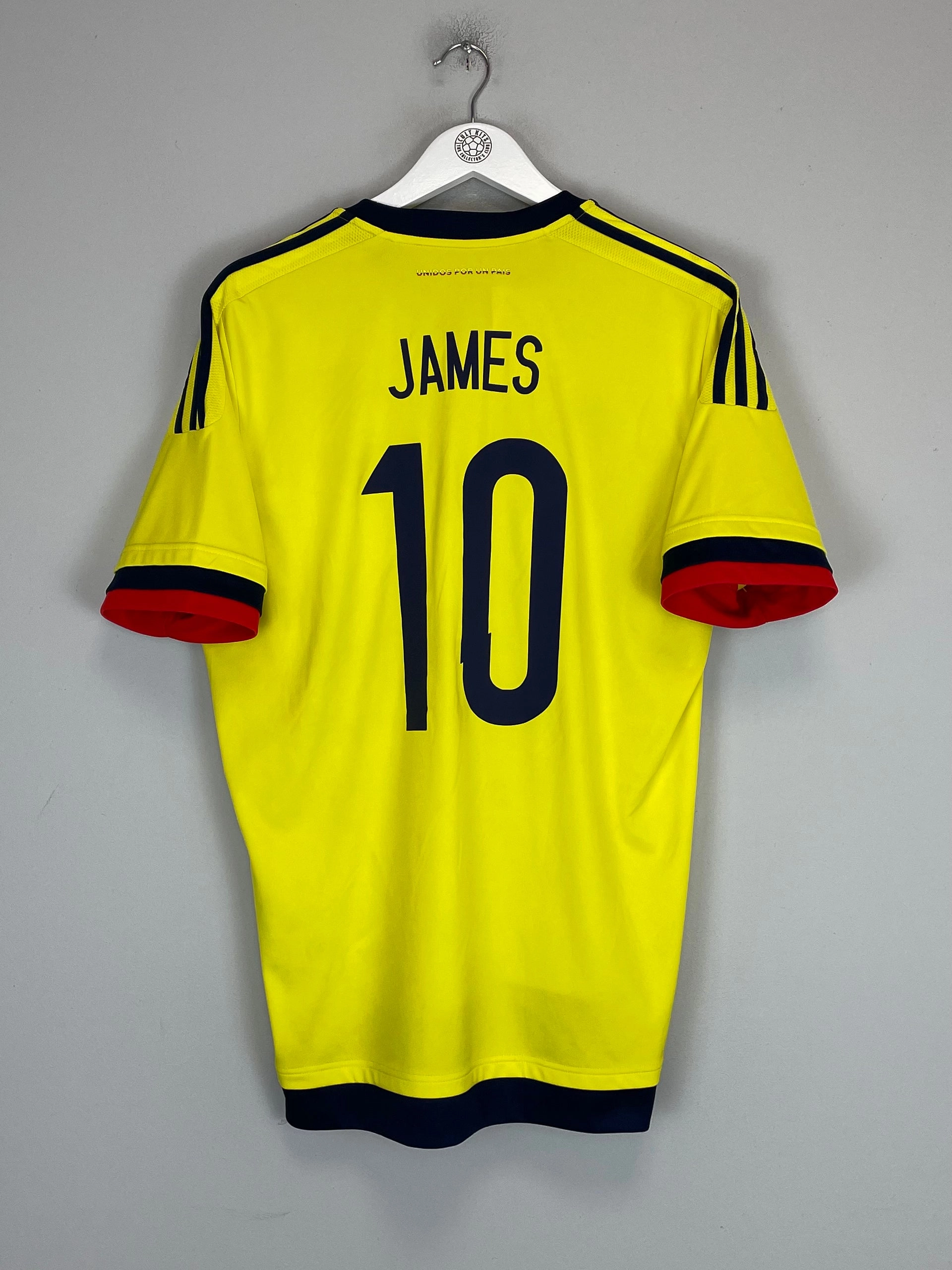 2015/16 COLOMBIA JAMES #10 HOME SHIRT (L) ADIDAS Reinforced Hemline