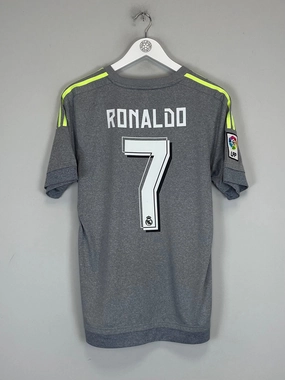 2015/16 REAL MADRID RONALDO #7 AWAY SHIRT (M) ADIDAS Core Fit