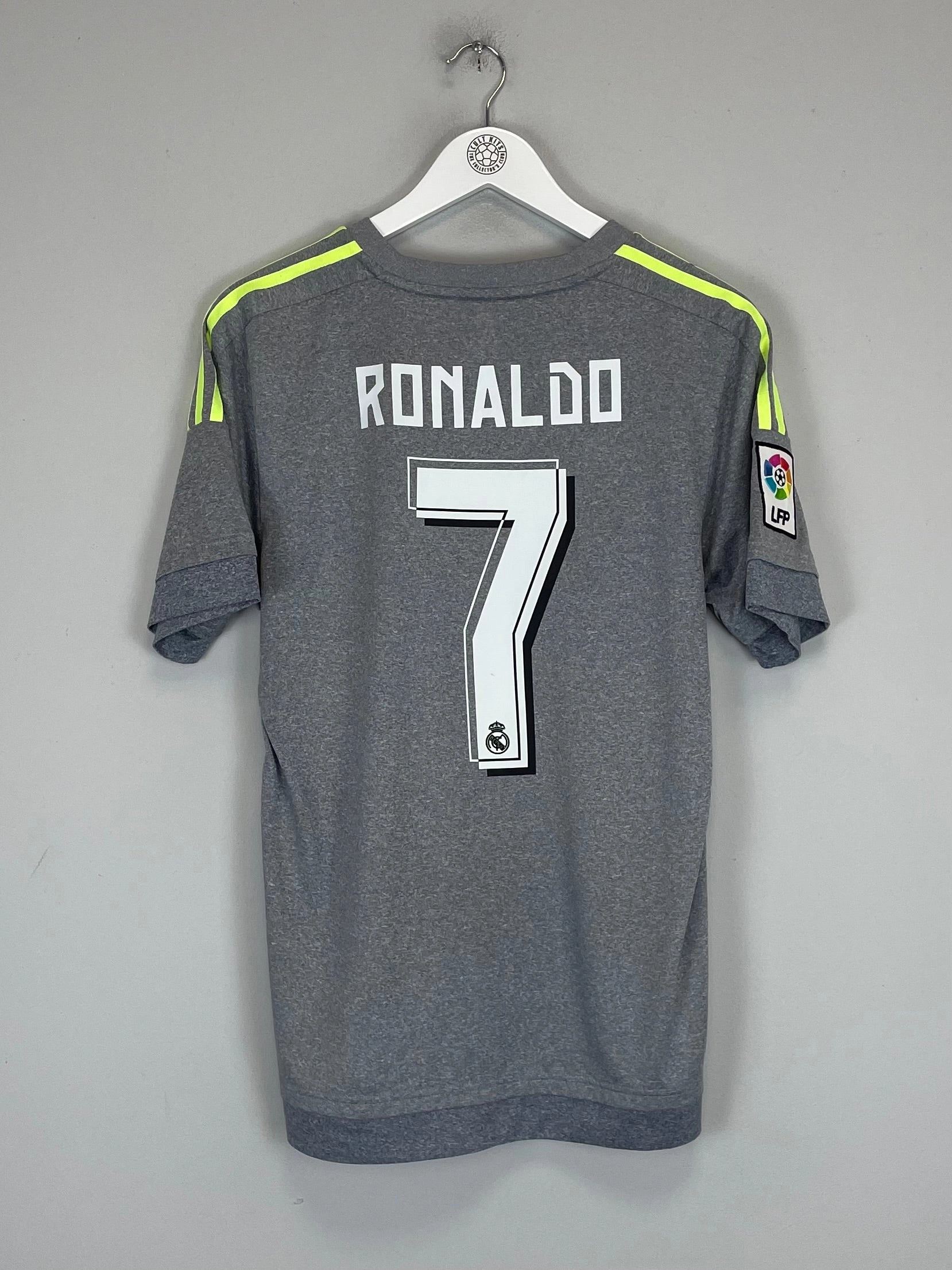 2015/16 REAL MADRID RONALDO #7 AWAY SHIRT (M) ADIDAS Core Fit