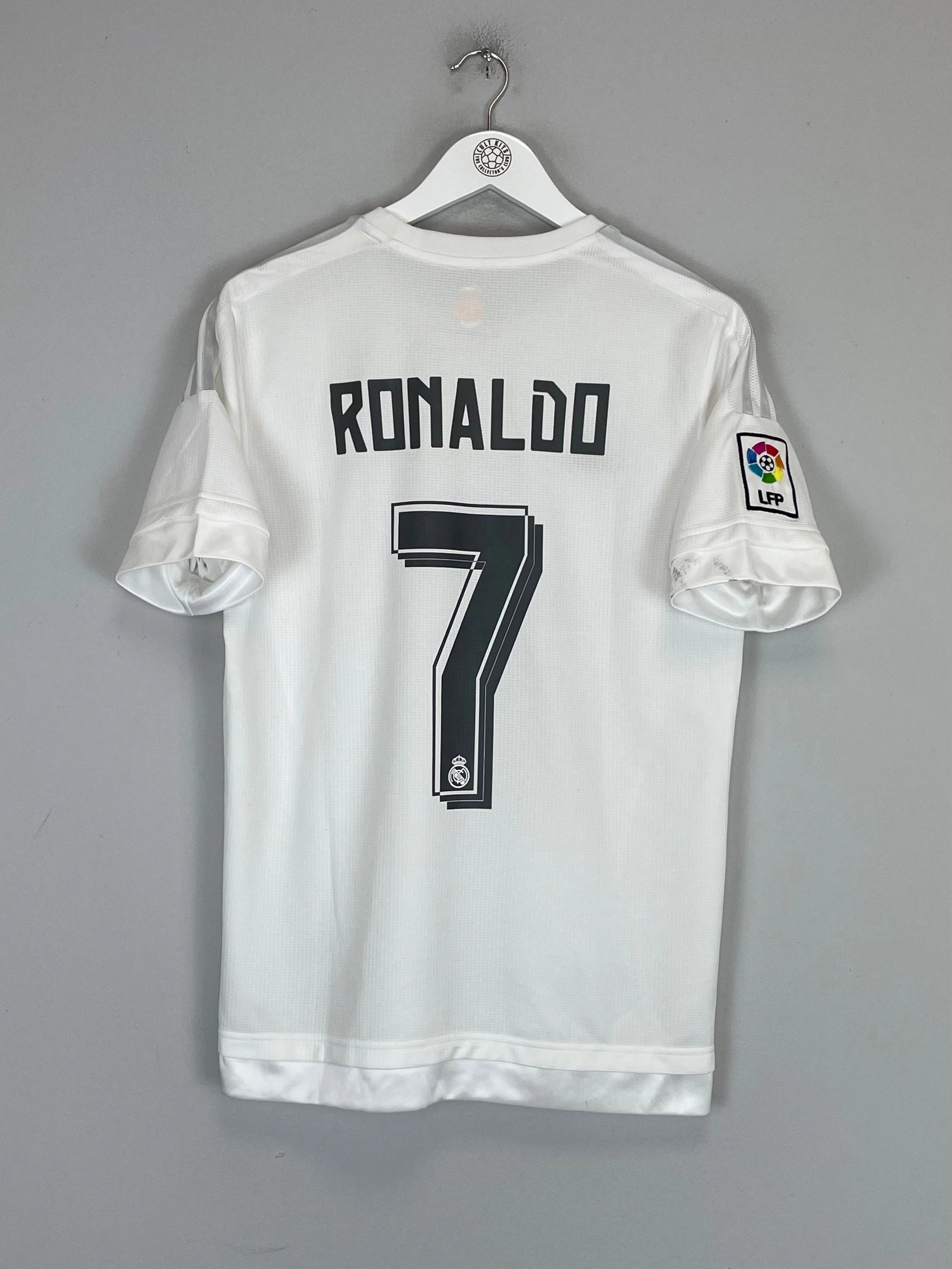 2015/16 REAL MADRID RONALDO #7 HOME SHIRT (M) ADIDAS Sport Layer Flatlock Seams