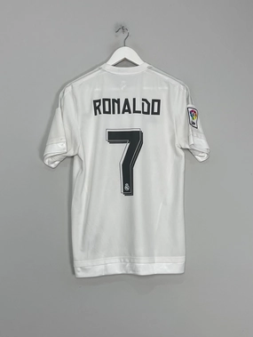 2015/16 REAL MADRID RONALDO #7 HOME SHIRT (S) ADIDAS Drop Shoulder Fit