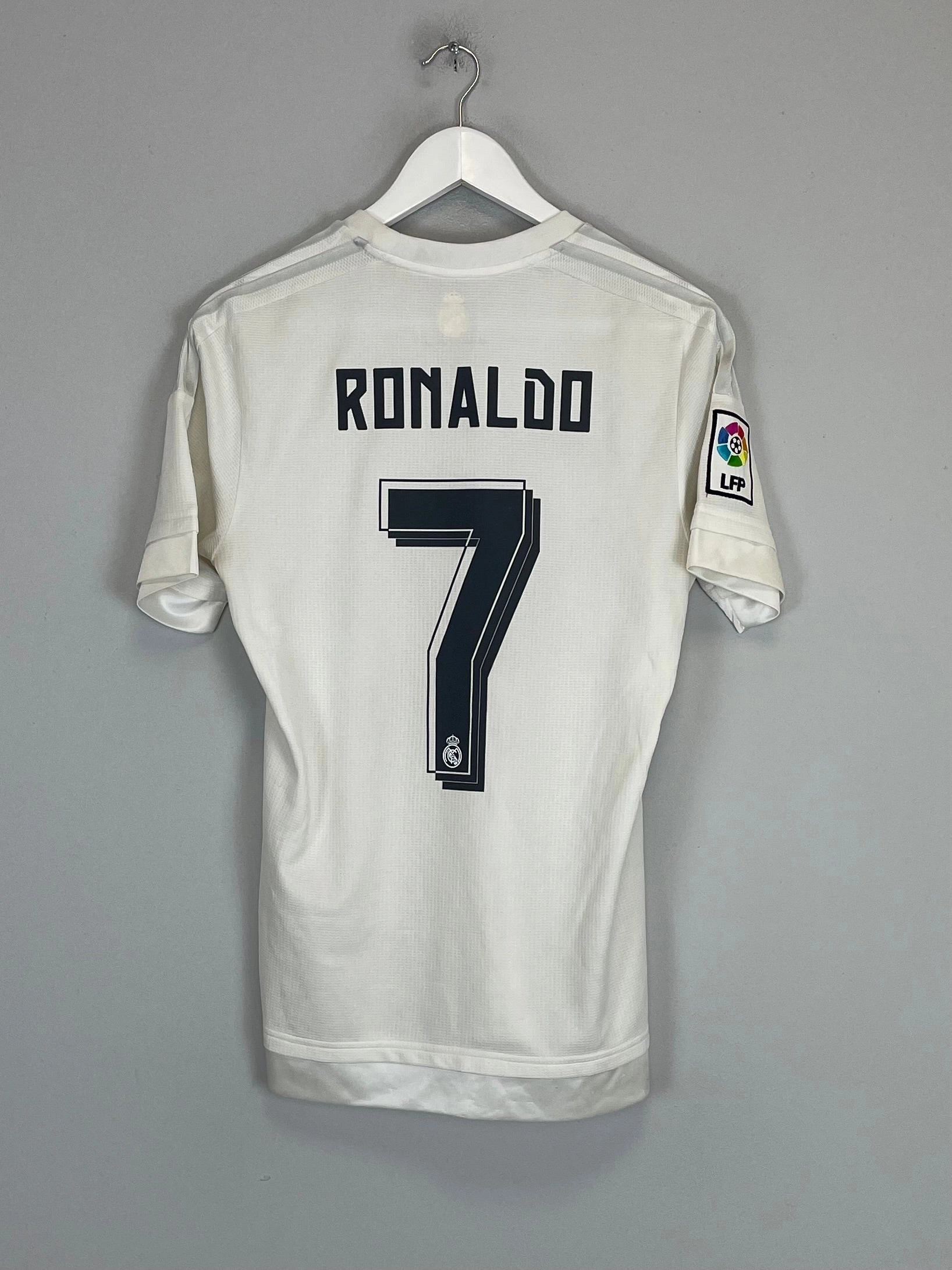 2015/16 REAL MADRID RONALDO #7 HOME SHIRT (S) ADIDAS Double Layered Collar Daily Training