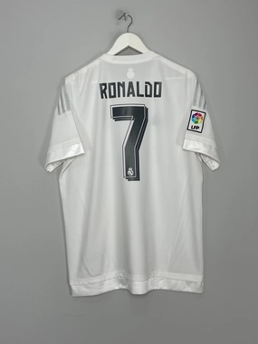 Sleek lines Eco Friendly Dye Process 2015/16 REAL MADRID RONALDO #7 HOME SHIRT (XL) ADIDAS
