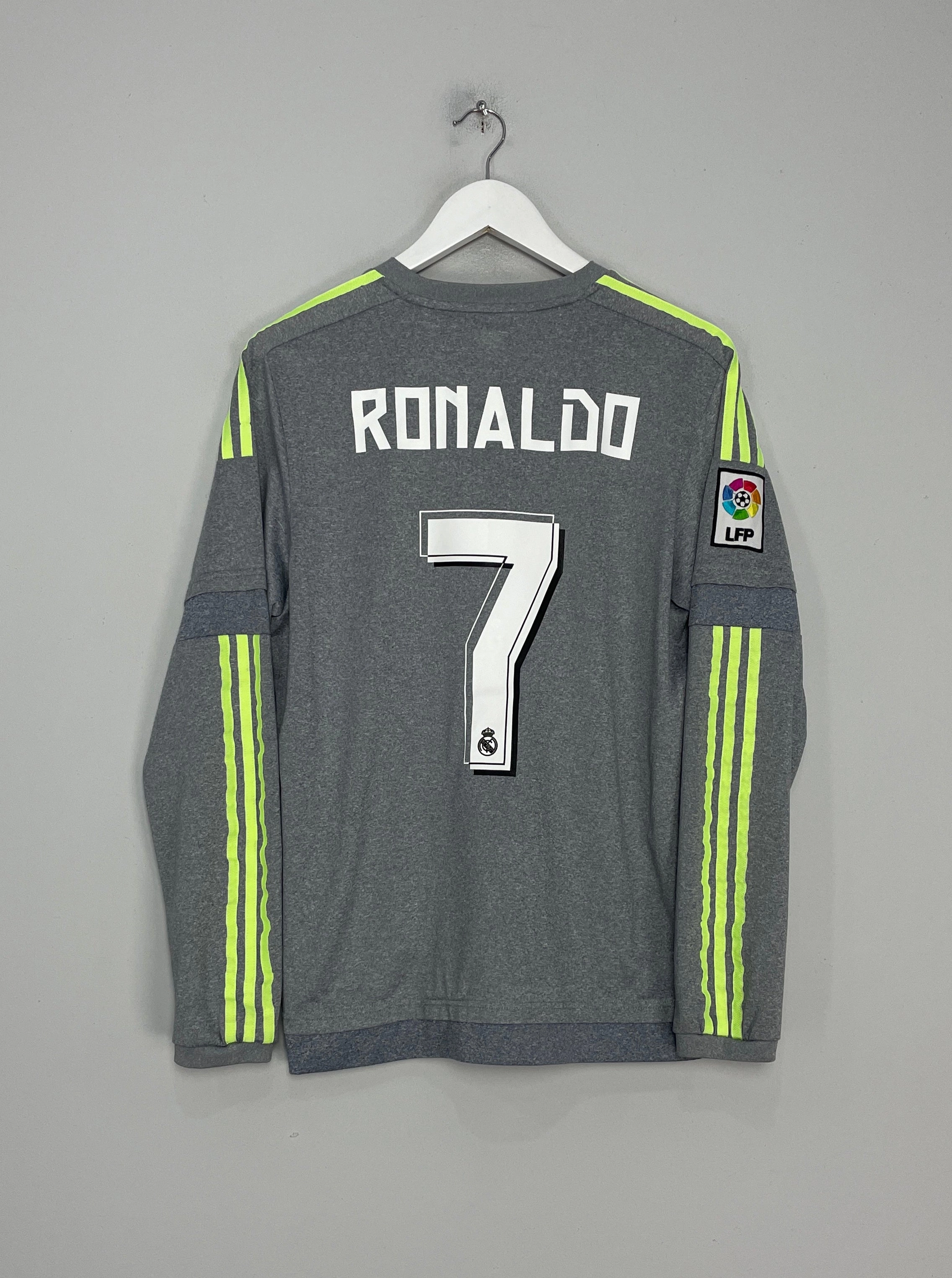 Fitness Mode 2015/16 REAL MADRID RONALDO #7 L/S AWAY SHIRT (M) ADIDAS
