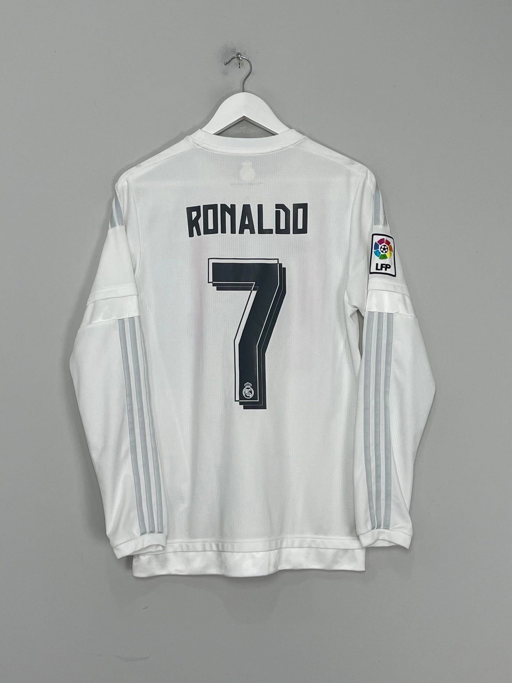 Easy Flow 2015/16 REAL MADRID RONALDO #7 L/S HOME SHIRT (M) ADIDAS
