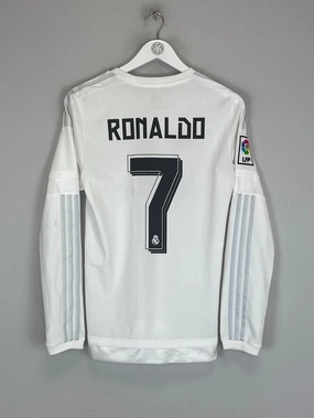 2015/16 REAL MADRID RONALDO #7 L/S HOME SHIRT (S) ADIDAS Versatile Gear