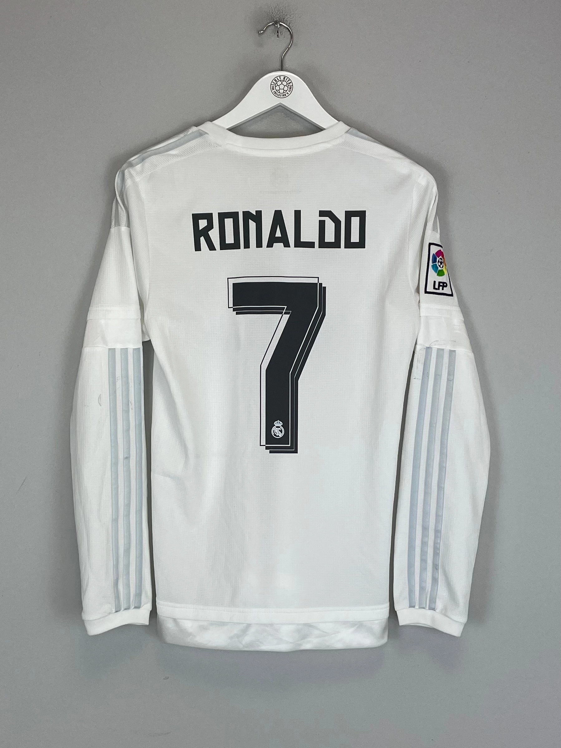 Athletic Wear Boost Fit 2015/16 REAL MADRID RONALDO #7 L/S HOME SHIRT (S) ADIDAS