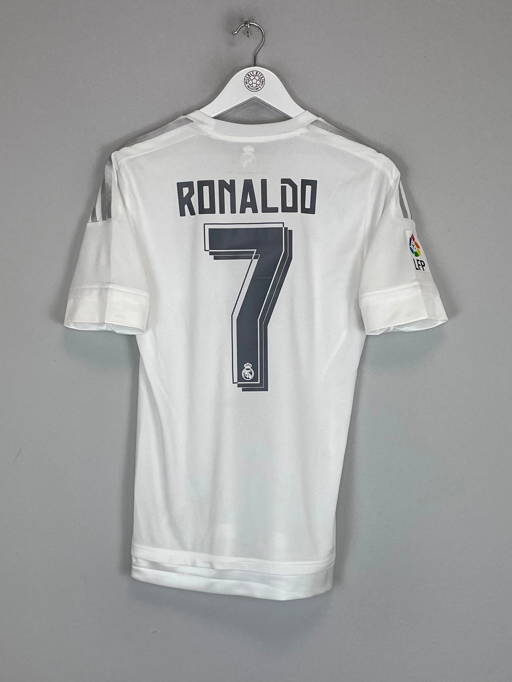 2015/16 REAL MADRID RONALDO #7 *PLAYER ISSUE* HOME SHIRT (S) ADIDAS Moisture Wicking Textile Technology Energy Comfort
