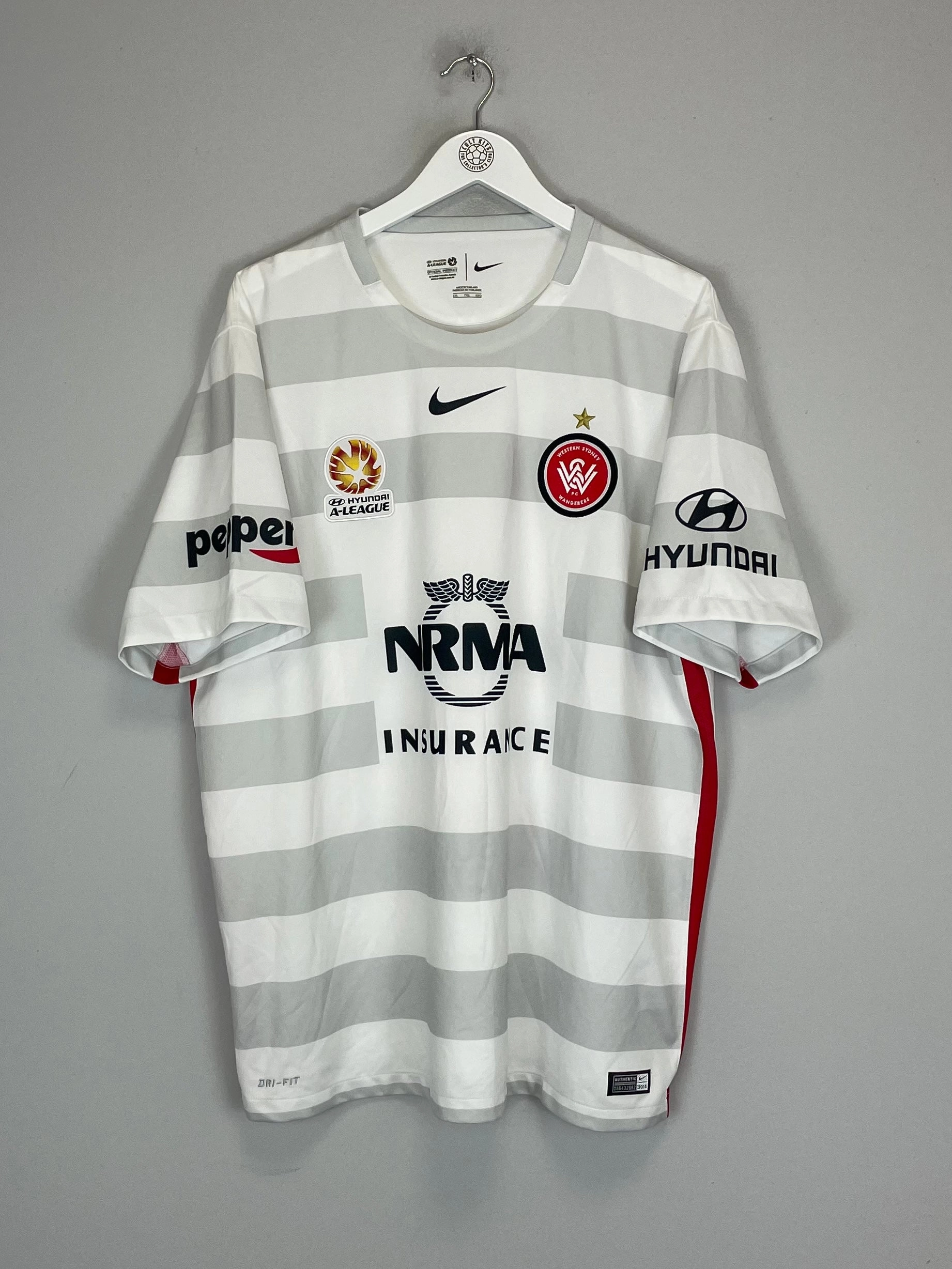 2015/16 WESTERN SYDNEY WANDERERS AWAY SHIRT (XXL) NIKE Dual Layer