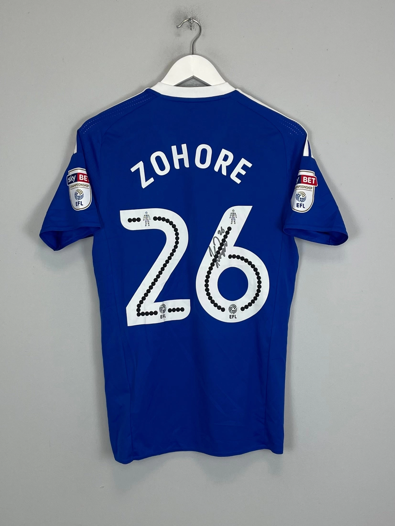 2016/17 CARDIFF CITY ZOHORE #26 *MATCH ISSUED   SIGNED* HOME SHIRT (S) ADIDAS Lightweight Fit Comfort Layer