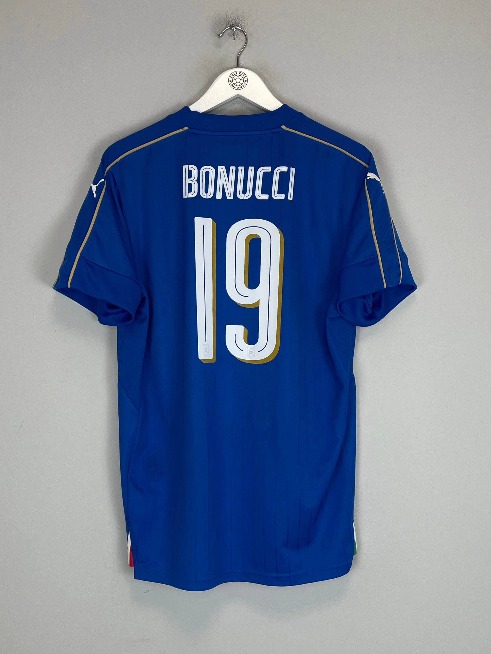 Quick Repair Yarn Colorfast Dye Process 2016/17 ITALY BONUCCI #19 HOME SHIRT (L) PUMA