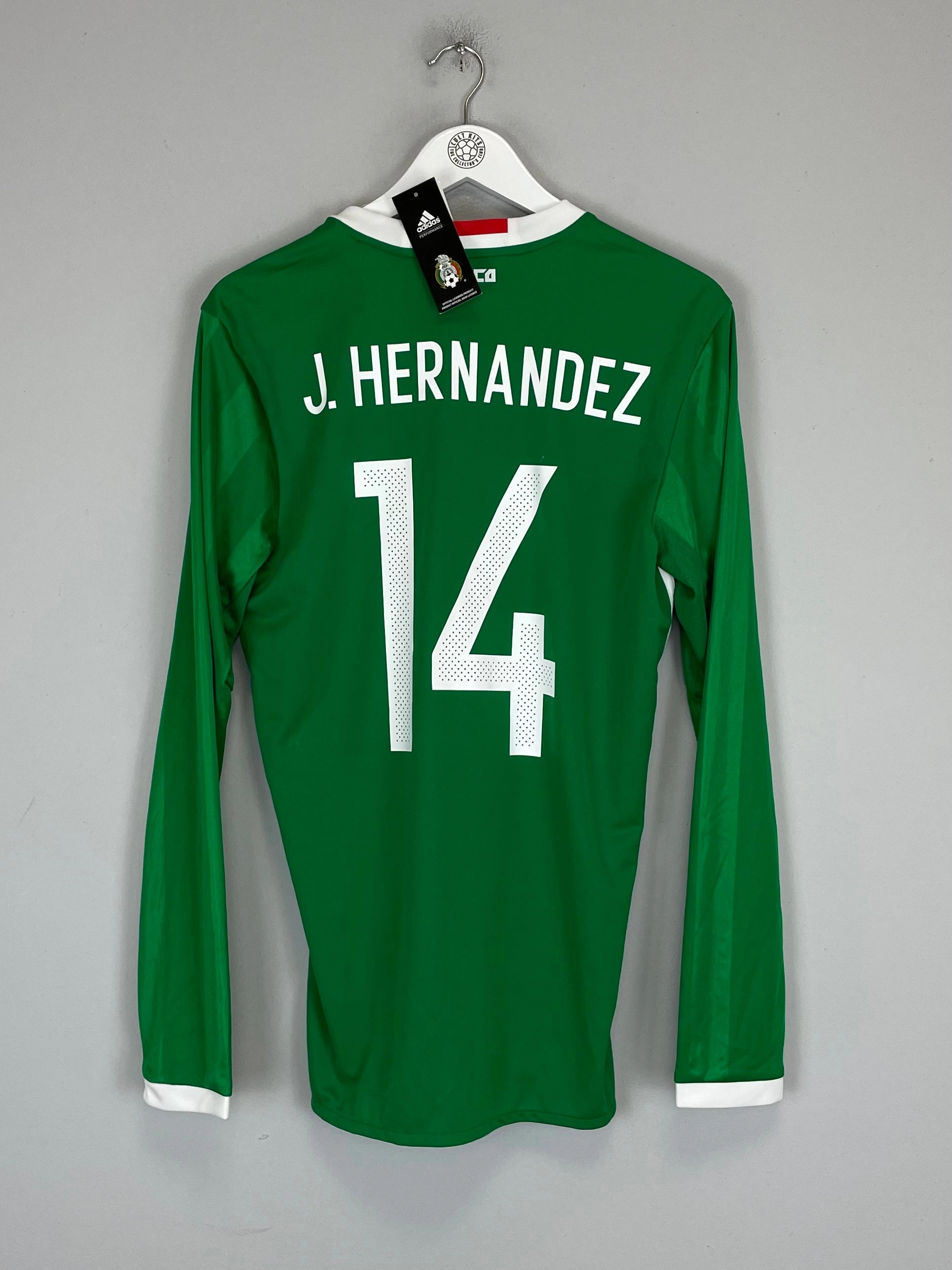 2016/17 MEXICO J.HERNANDEZ #14 *BNWT* L/S HOME SHIRT (M) ADIDAS Non Restrictive Tailoring Hypoallergenic Processing