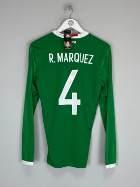Vented Panels Colorfast Dye Process 2016/17 MEXICO R.MARQUEZ #4 *BNWT* L/S HOME SHIRT (S) ADIDAS