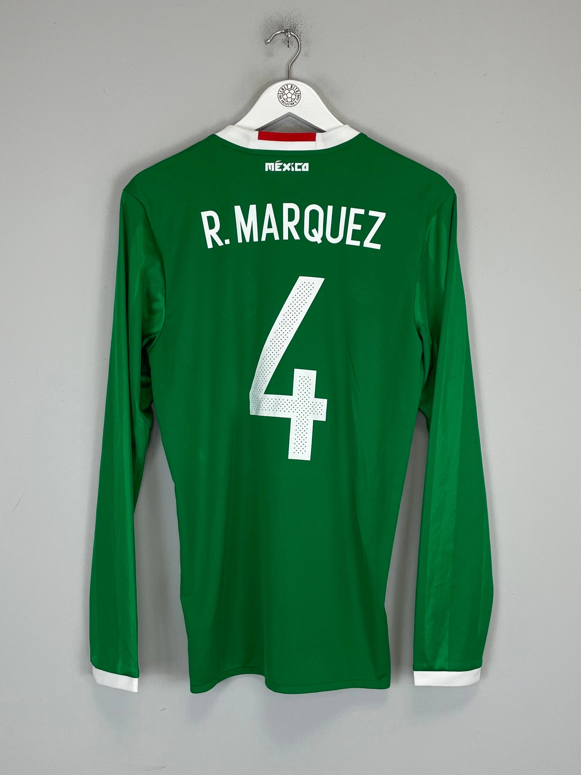 2016/17 MEXICO R.MARQUEZ #4 L/S HOME SHIRT (M) ADIDAS Motion Flex