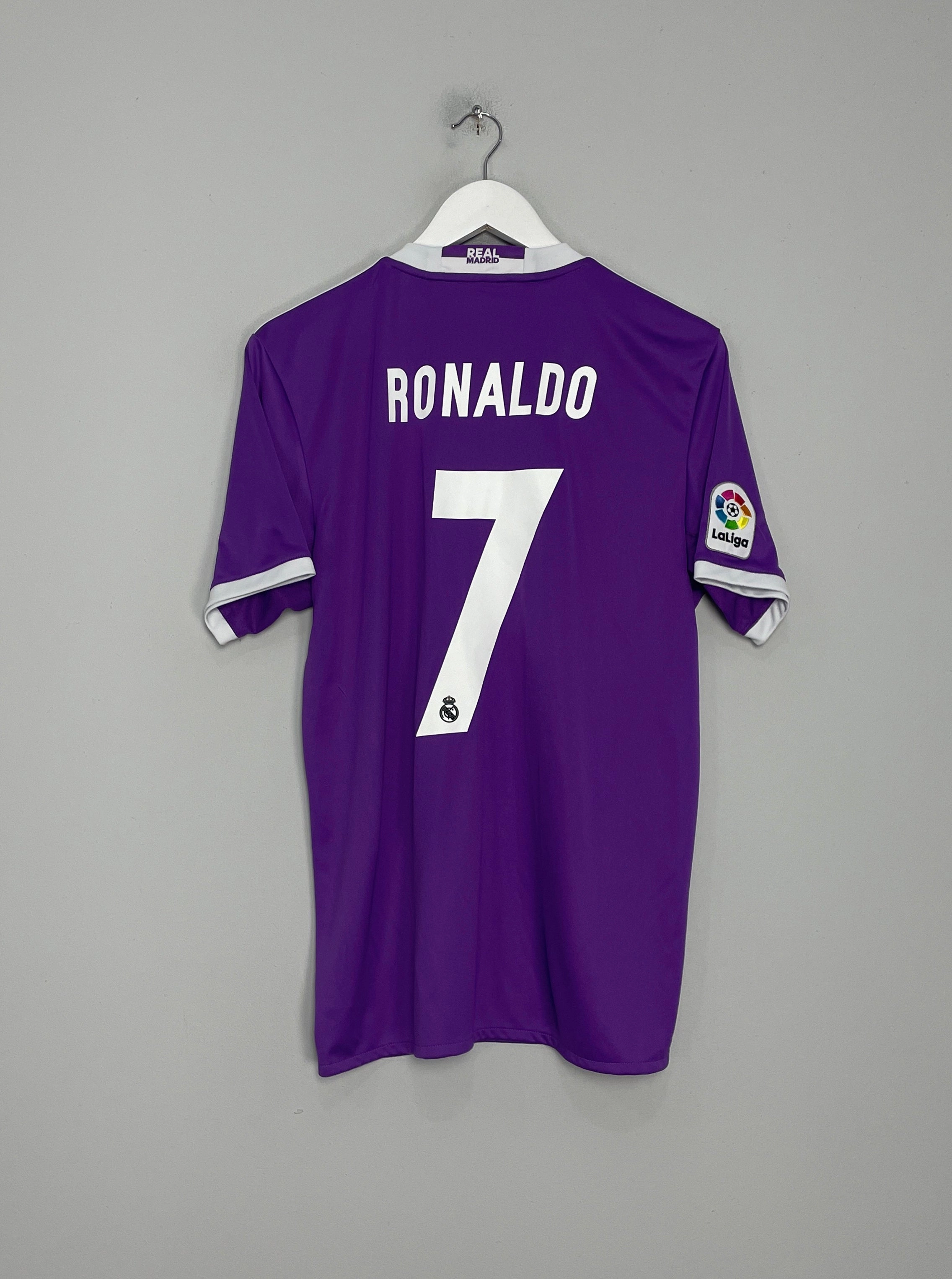 2016/17 REAL MADRID RONALDO #7 AWAY SHIRT (M) ADIDAS Mesh Design Thermoregulating Technology