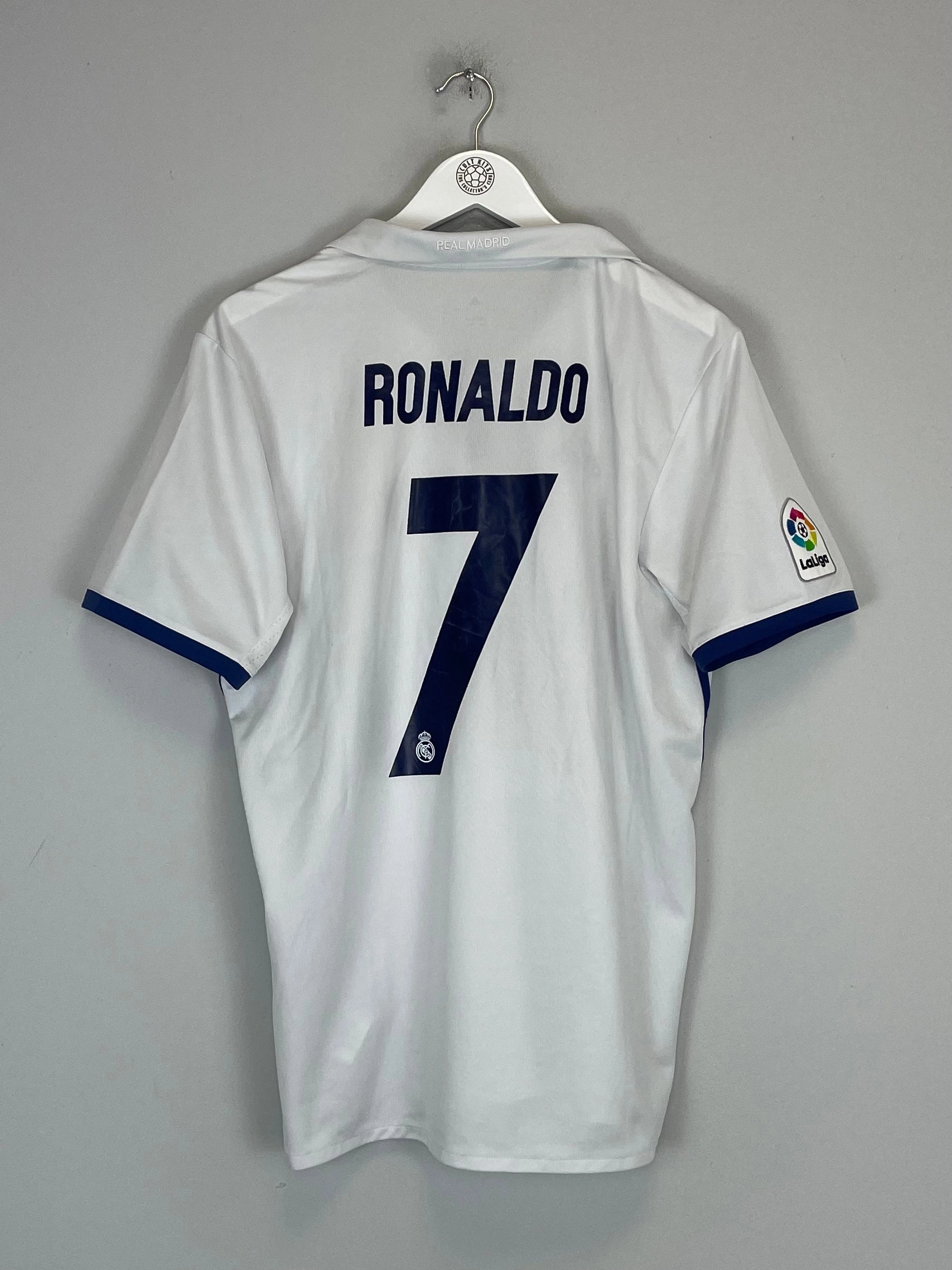 Tear Resistant Fabric Weave Durable Recycled Blend 2016/17 REAL MADRID RONALDO #7 HOME SHIRT (L) ADIDAS