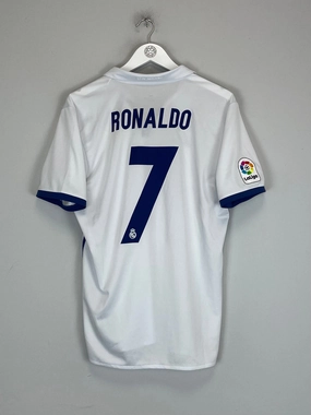 2016/17 REAL MADRID RONALDO #7 HOME SHIRT (M) ADIDAS Ventilated Mesh Panel Cozy Layers