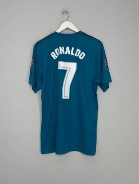 2017/18 REAL MADRID RONALDO #7 C/L THIRD SHIRT (XL) ADIDAS Low Profile Seams Zip Up