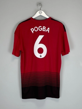 2018/19 MANCHESTER UNITED POGBA #6 HOME SHIRT (XL) ADIDAS Eco Friendly Recycled Yarn Cross Fiber Engineering