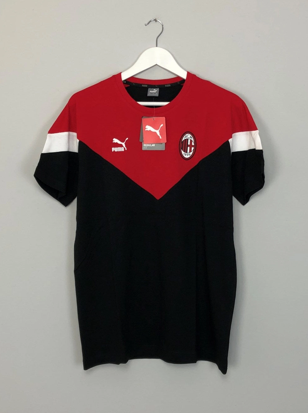 2019/20 AC Milan *BNWT* Puma Iconic T-Shirt (Multiple Sizes) Hypoallergenic Processing Stretchable Ribbed Collar