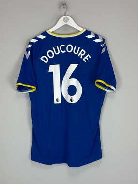 2021/22 EVERTON DOUCOURE #16 HOME SHIRT (L) HUMMEL Abrasion Defensive Layer Wicking Channel Technology
