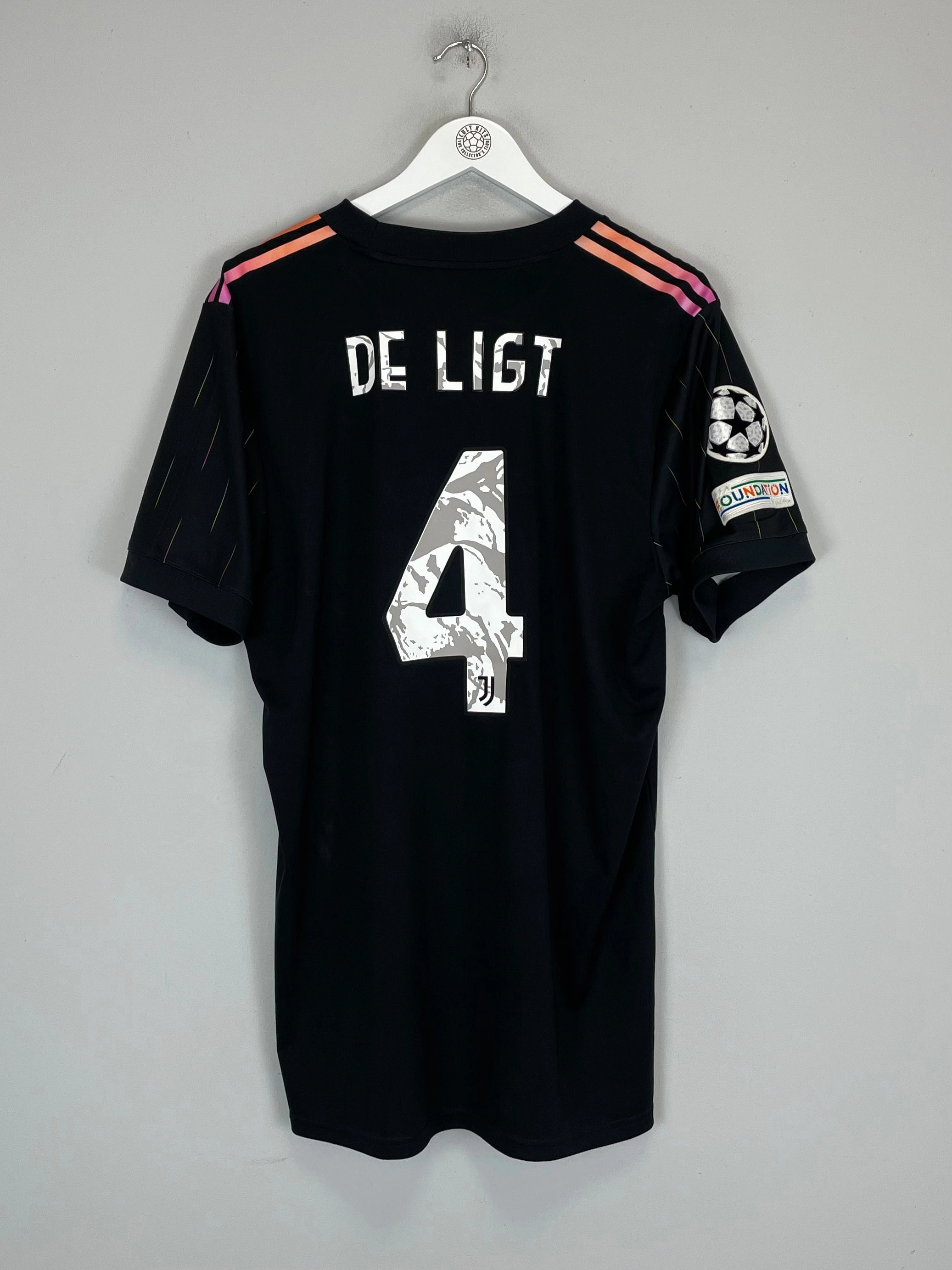 2021/22 JUVENTUS DE LIGT #4 C/L AWAY SHIRT (XL) ADIDAS Action Performance