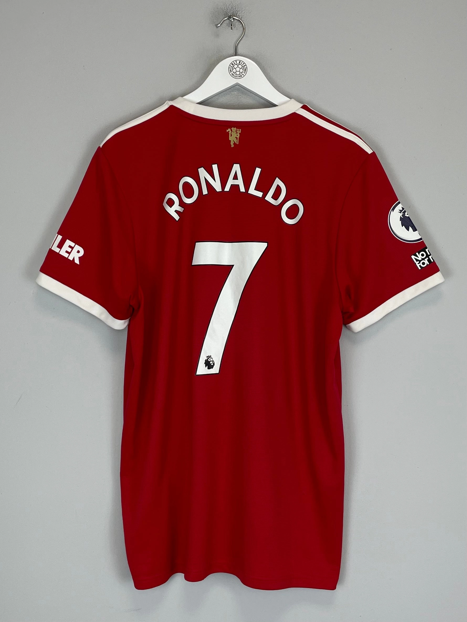 Reflective Accent Strips Vented Panels 2021/22 MANCHESTER UNITED RONALDO #7 HOME SHIRT (XL) ADIDAS