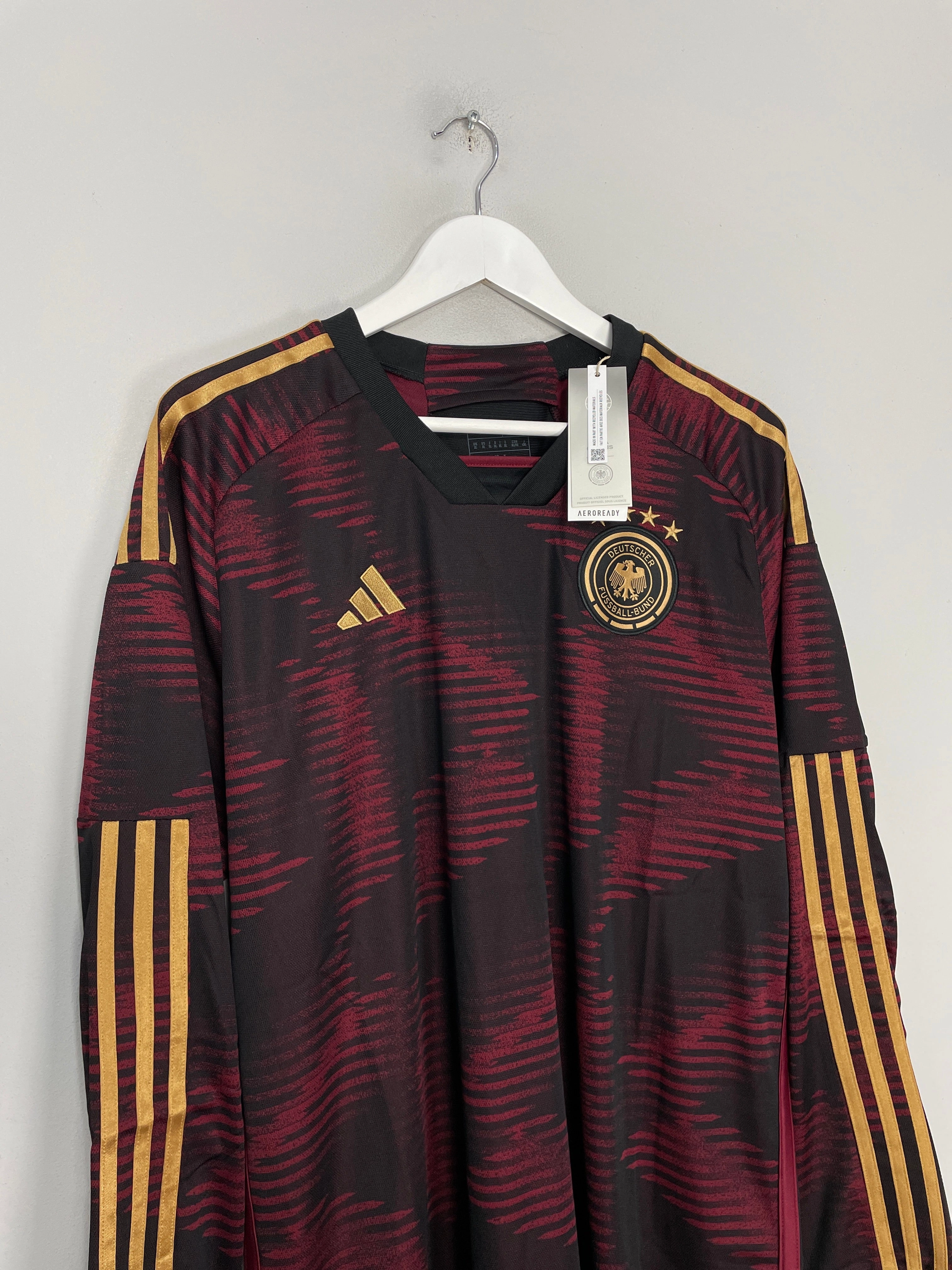 2022/23 Germany *BNWT* L/S Away Shirt (Multiple Sizes) Adidas Eco Friendly Dye Process Workout Session