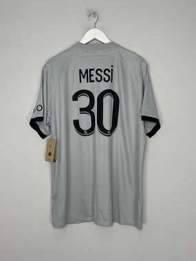 2022/23 PSG Messi #30 *BNWT* Away Shirt (XL) Jordan Performance Optimized Weave Tagless Design